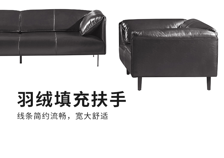 牛皮會客沙發(fā)/茶幾現(xiàn)代簡約真皮辦公商務沙發(fā)